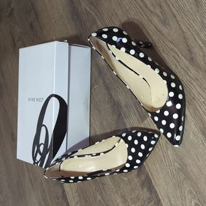Nine West Polka Dot Heels 7.5